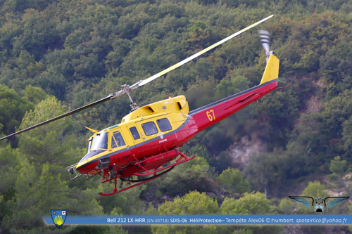 Hélicoptère Bell 212 LX-HRR du SDIS 06 HeliProtection