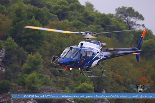 Hélicoptère AS350 B3 Ecureuil F-GTIE de HDF / Mont-Blanc Hélicoptères