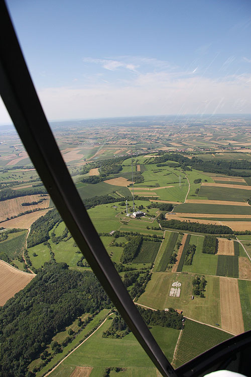 Plaine d'Alsace, vue du ciel