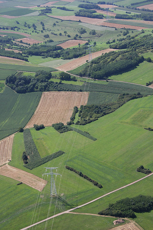 Plaine d'Alsace, vue du ciel