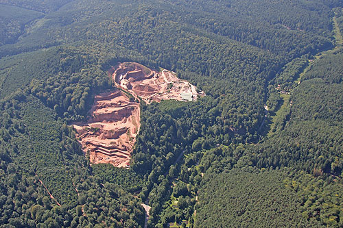 Plaine d'Alsace, vue du ciel