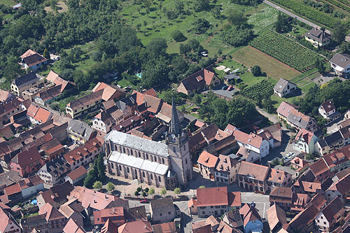 Plaine d'Alsace, vue du ciel