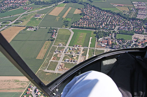 Plaine d'Alsace, vue du ciel