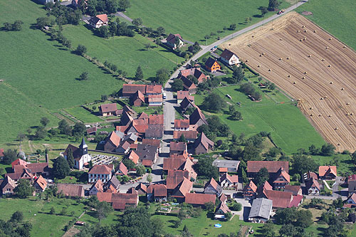 Plaine d'Alsace, vue du ciel